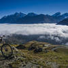 Looking down on the top of the world above Zermatt.