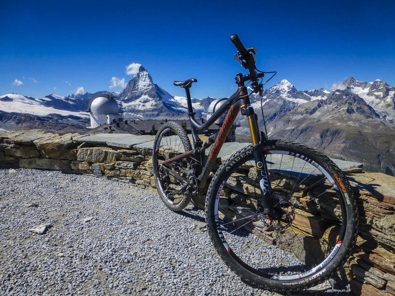 The obligatory view from the top of the Gornergrat beyond the hotel.