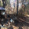 First time I have ever seen one of these little libraries along side a MTB trail, but hey- why not?