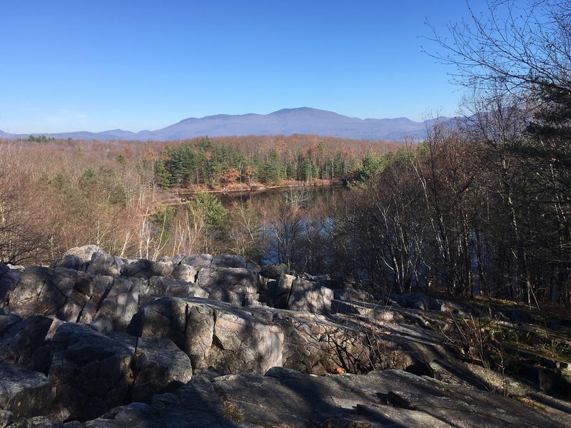 A great view of Rocky Pond can be had at the entrance to Stegosaurus.