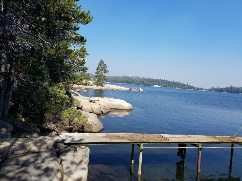 End of ride, with old dock, this is close to an old boy scout camp