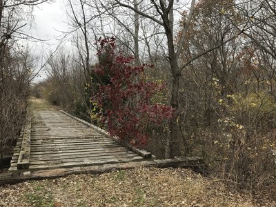 One of maybe two bridges that you can see the creek through it.