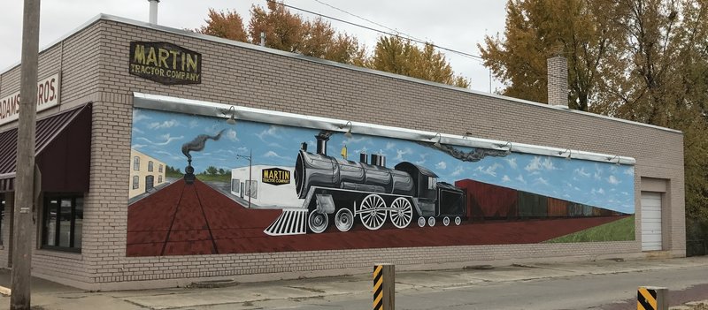 A neat mural where the Flint Hills Trail meets the Prairie Spirit Trail.