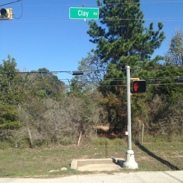 Bear Creek North Trail: Southern entrance at Clay Road (November 2016)