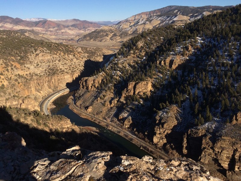 East view from the top of the trail.