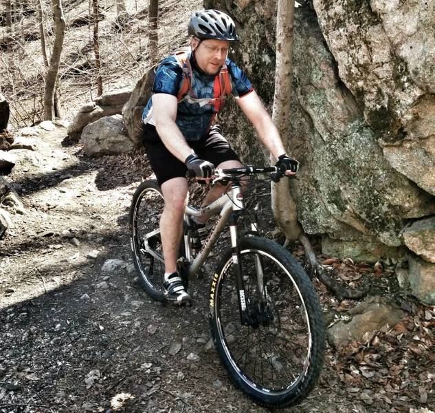 Big rocks offer an interesting backdrop to the Ridge Trail in Patapsco Valley State Park.