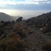 Riding high above the Owen's Valley on the Silver Canyon Trail.