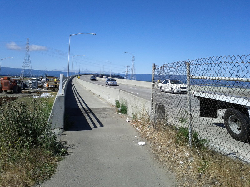 Bicycle entrance to the Dumbarton Bridge