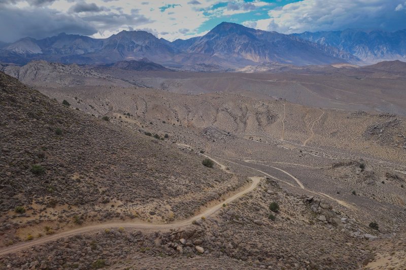 View of first few switchbacks on Coyote Road