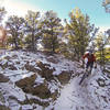 Magic "dirt" on North Backbone, a great ride in light snow.