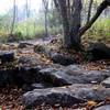 Cool rock work along the Splash Dam South Trail Extension.