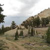 Climbing along White Mountain Road.