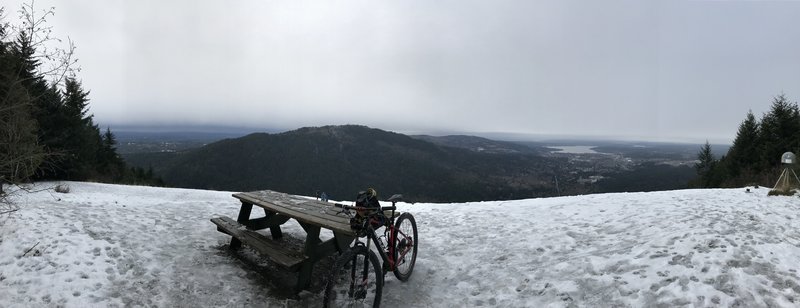Snow capped Poo Poo Point on 12/11/16