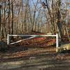 This gate marks the beginning of the Dogtown Trails on Squam Road.