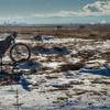 The Denver cityscape stands in the distance along the Rocky Mountain Arsenal Perimeter Trail.