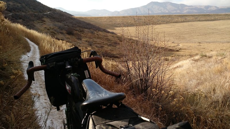 Testing traction in snowy conditions can be fun on the Cowen Trail in Bear Creek Lake Park.