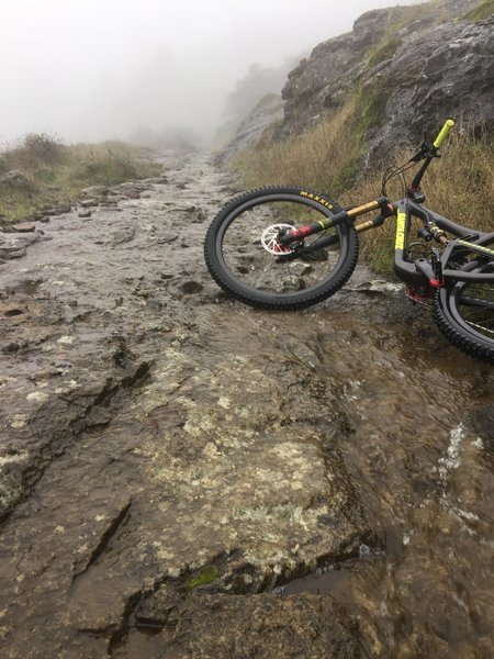 There's great rain riding to be had on the Oat Hill Mine Trail.