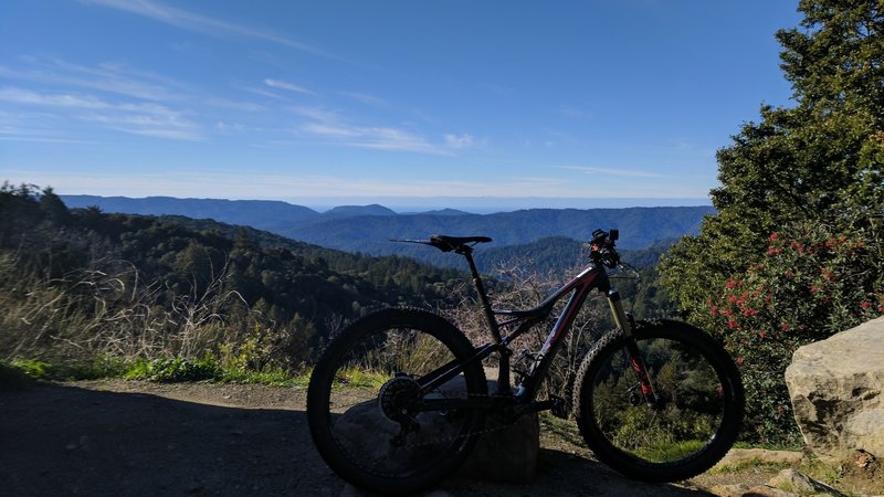 What the road section of the Skyline Trail lacks in singletrack, it makes up for with expansive mountain views.