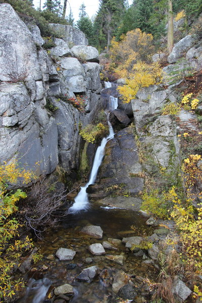 The ride crosses Boulder Creek under CA-190 in the Giant Sequoia National Monument.