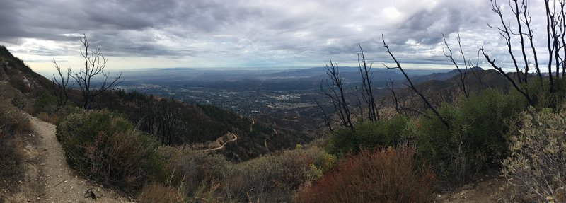 View down into the valley.