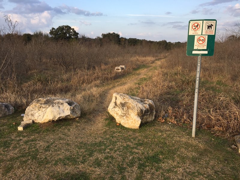 Trailhead at Percy Springs Trail.