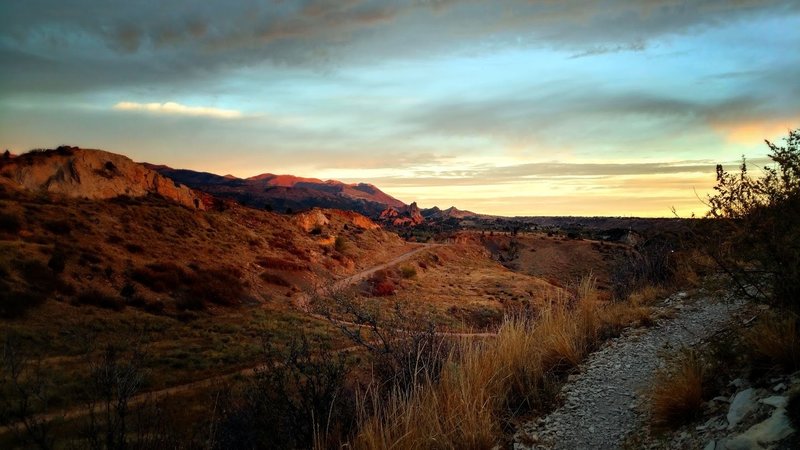 Sunrise over Red Rock Canyon.