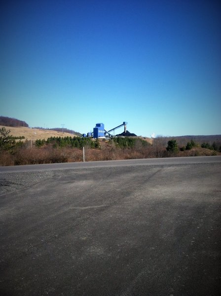 Mitiki Coal Plant greets riders at the end of the Corridor H Bike Path.