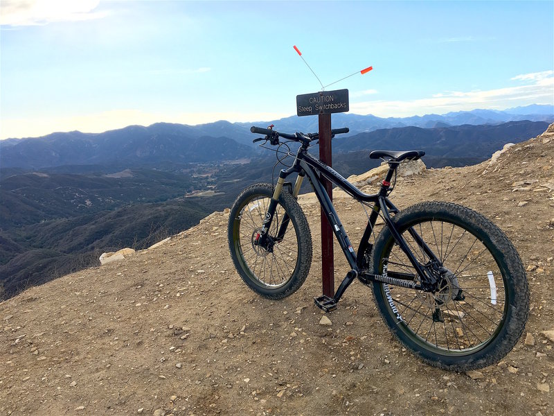 My Mason Comp overlooking some really steep switchbacks before we start the long decent back to the park.