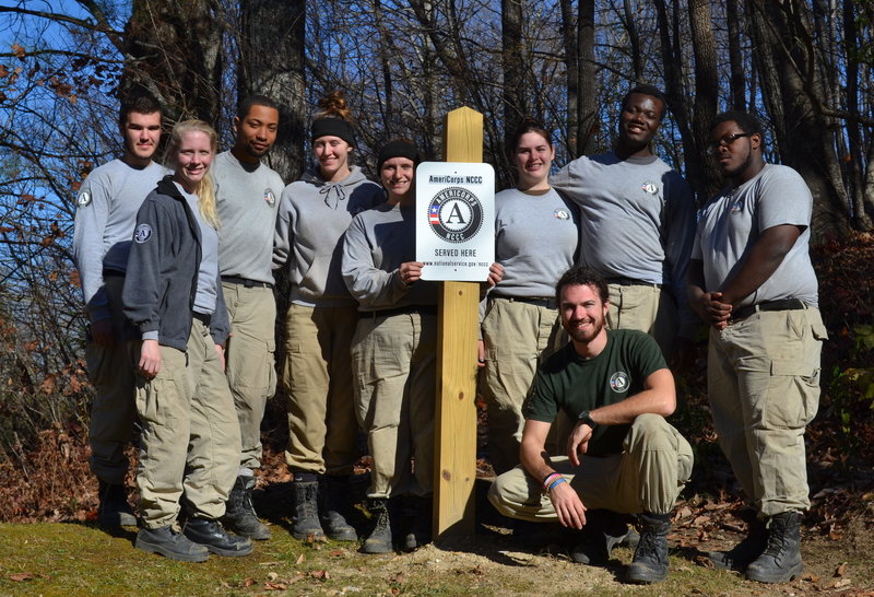 Americorps Team opens a portion of Magnolia Trail after their visit in October.