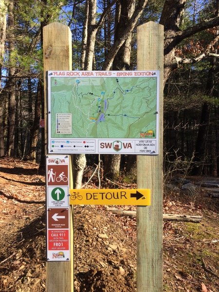 New Trail Signage Installed for Flag Rock Area Trails.