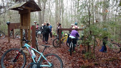 A popular spot to discuss the ride ahead with options for the John Muir Trail or a return on the road back to Bandy Creek.