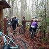 A popular spot to discuss the ride ahead with options for the John Muir Trail or a return on the road back to Bandy Creek.