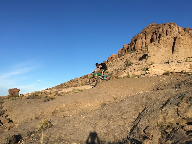 A rider enjoys the beauty of Monolith Gardens.