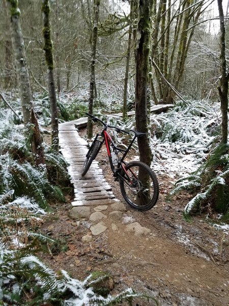 The Cedar Run Trail is even spicier when covered in ice.