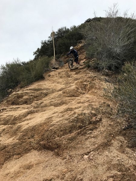 A steep section challenges riders on the Middle Sam Merrill Trail.