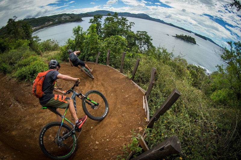 Swooping switchbacks with an ocean view make for an awesome ride!