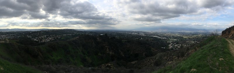 Great view of downtown Los Angeles and the San Gabrielle Valley!