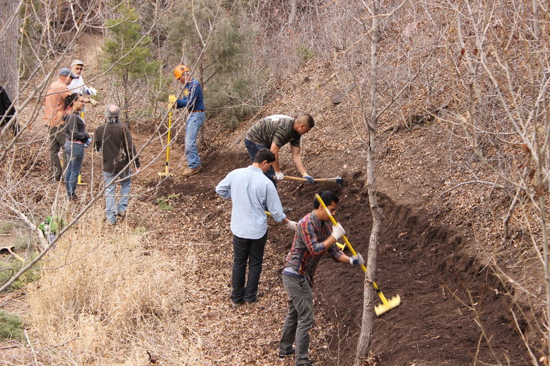 Trail work on Little Tesuque Creek!