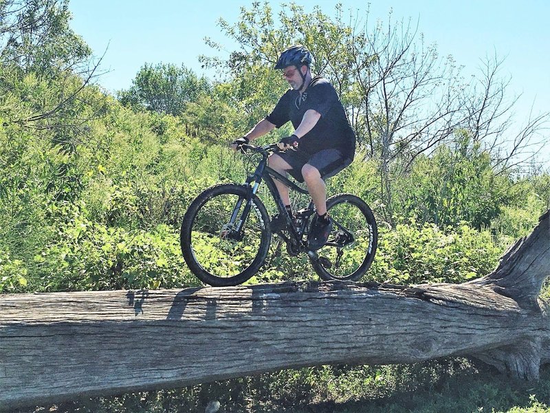 A rider tests his balance inbound on Loop 6.