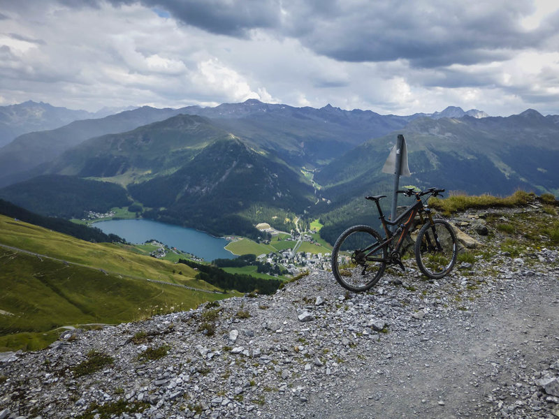 This is a panorama of the Davosersee and Davos from what else but the Panoramaweg.