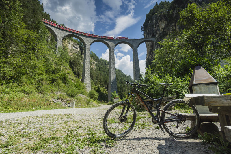 Chasing Glaciers (or in this case the Glacier Express) as it crosses the famous Landwasser Viadukt.