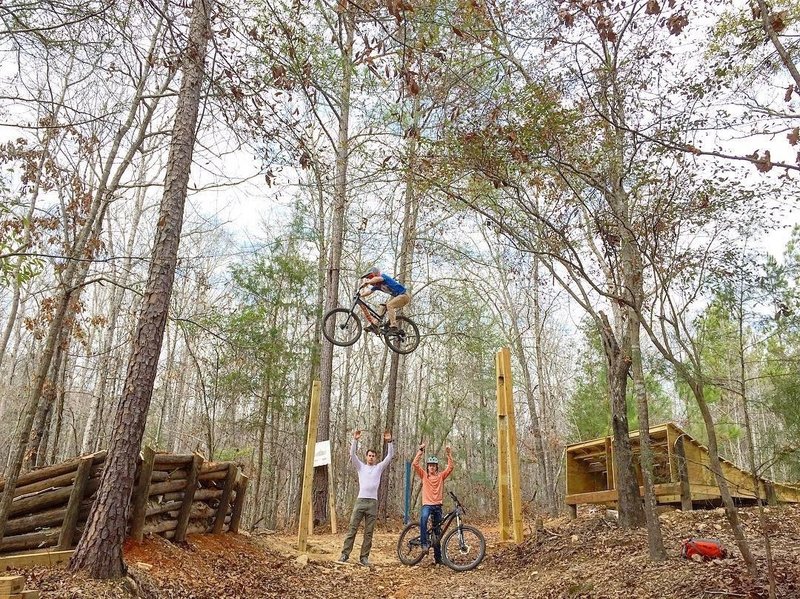 30' road gap on the new Forbidden Zone trail at Chewacla