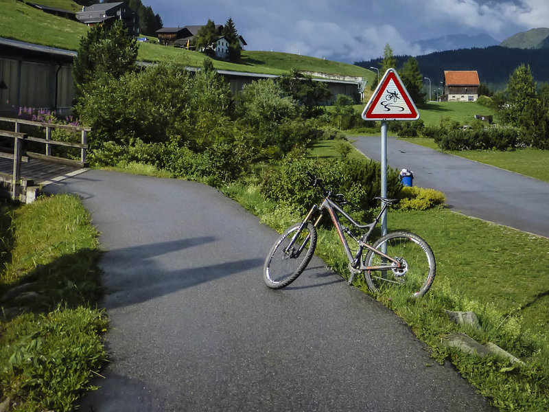 I could probably use one of those signs to put on my back, but in this case I think it just means the bridge is slippery.