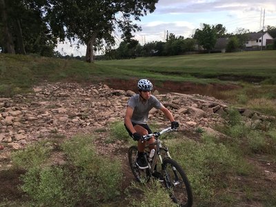 A rock garden adds a little spice to the trail.