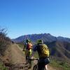 A group enjoys their climb in Point Mugu State Park.