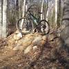 Enjoy this great rock feature on the Woolwine East Loop.