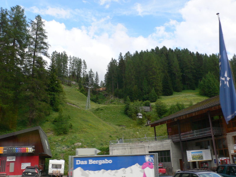 This is the view up from the Davos Glaris BGR gondola.