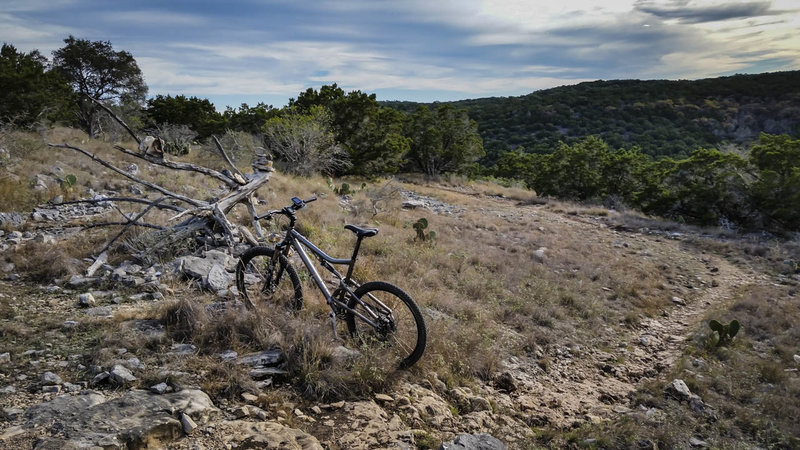 This is the typical rocky singletrack you'll find at Hill Country State Natural Area - Enjoy!