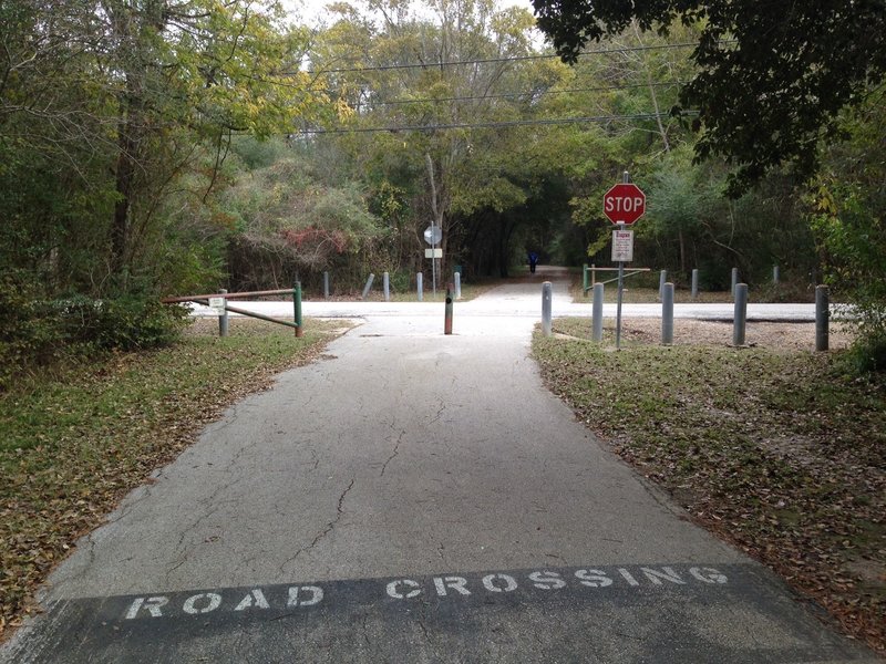 Please be very careful crossing Groeschke Road. Motor vehicles do not stop and cannot see trail users due to vegetation.