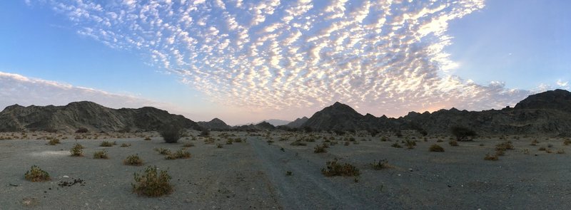 Fantastic clouds really make the morning cruise along the doubletrack.